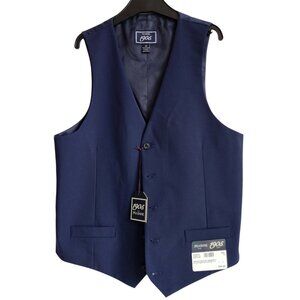 Size 18 Boys Vest Navy Blue Wedding Ringbearer Jos A Bank Kids Polyester Nwt New
